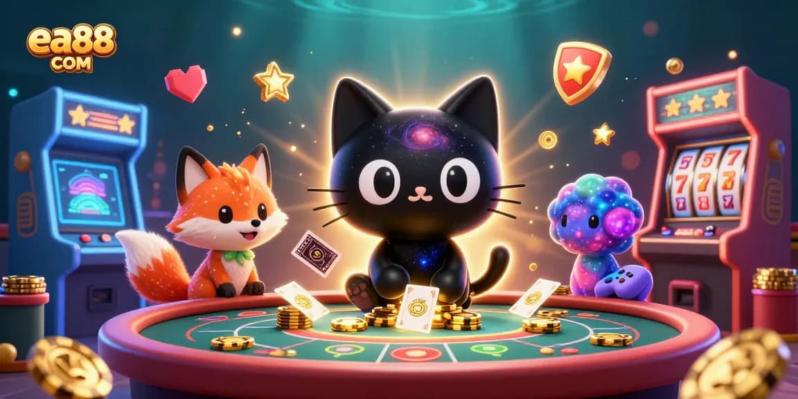 Experience exciting gameplay at ea88 COM with cosmic characters and vibrant casino elements.