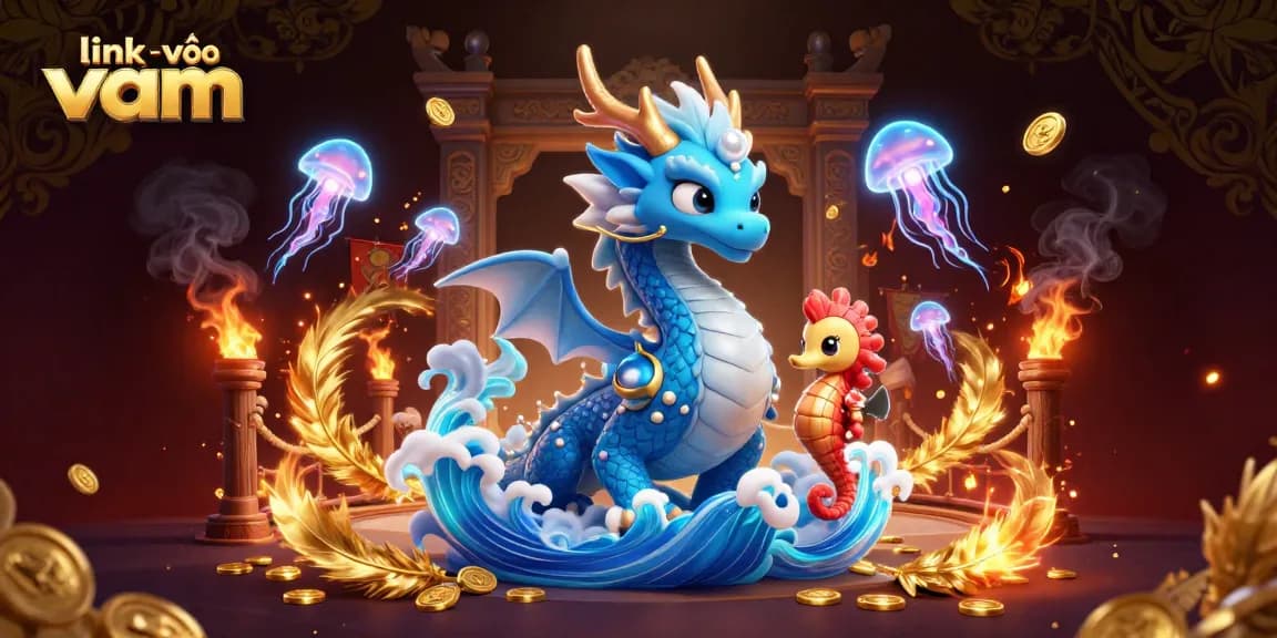 Experience the thrill of gaming with link vào vmax featuring an azure dragon and coral knight.