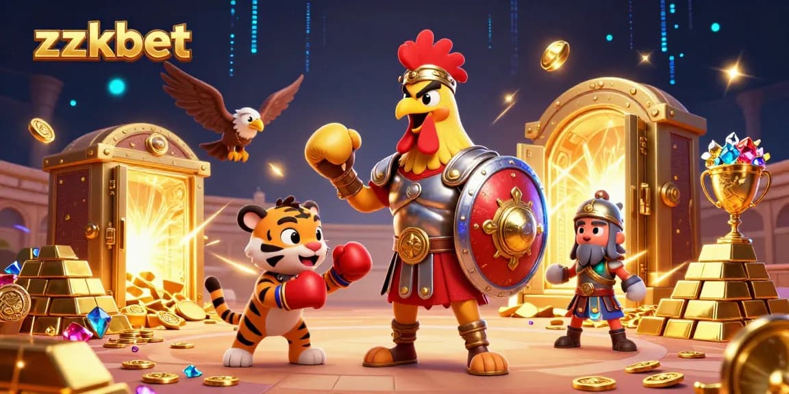 Ganhe recompensas emocionantes com zzzbet em uma ilustração animada 3D cheia de ação no cassino.
