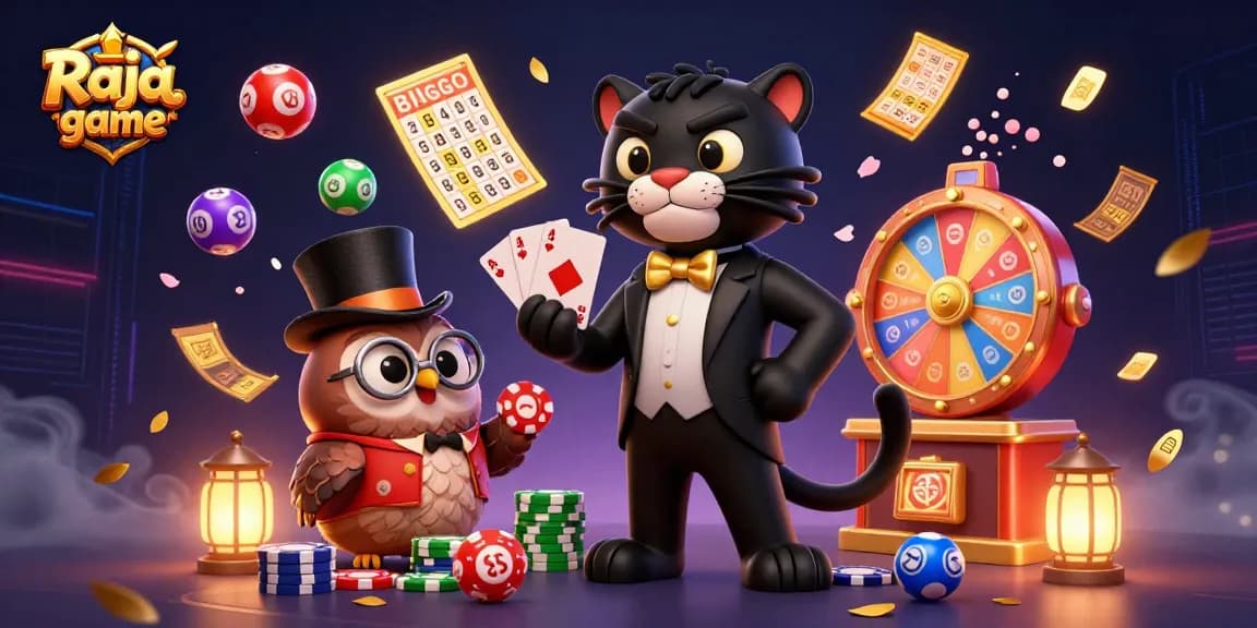 Engage with the thrilling Raja game experience, featuring dynamic elements and colorful imagery.