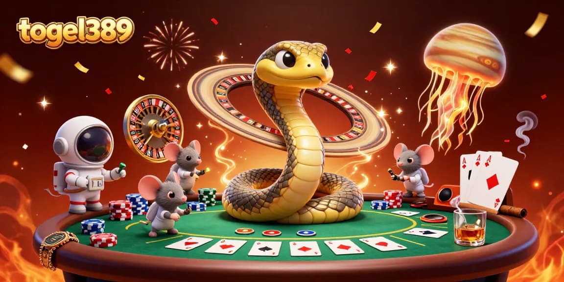 Experience thrilling bets with togel389 as astronaut mice gamble on Saturn while cosmic dealer jellyfish oversees.