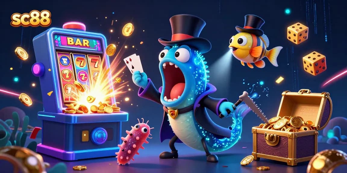 Experience thrilling gameplay with sc88's deep-sea characters in a casino magical scene.