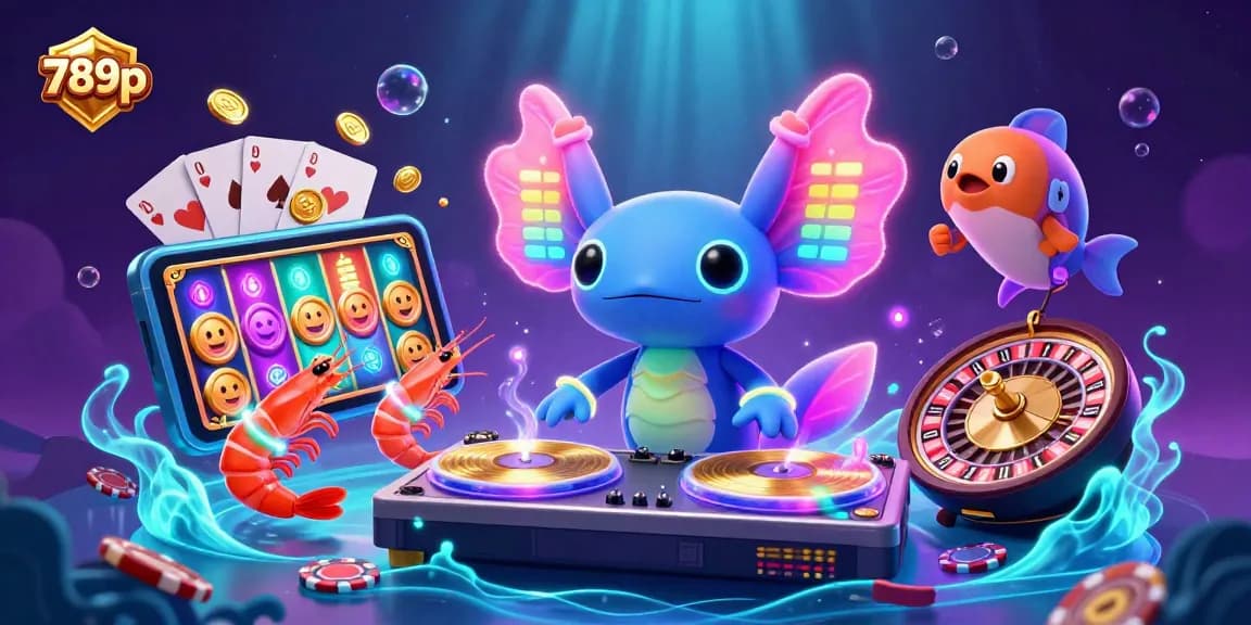Experience the excitement at 789p with a vibrant underwater casino scene showcasing games and colorful characters.
