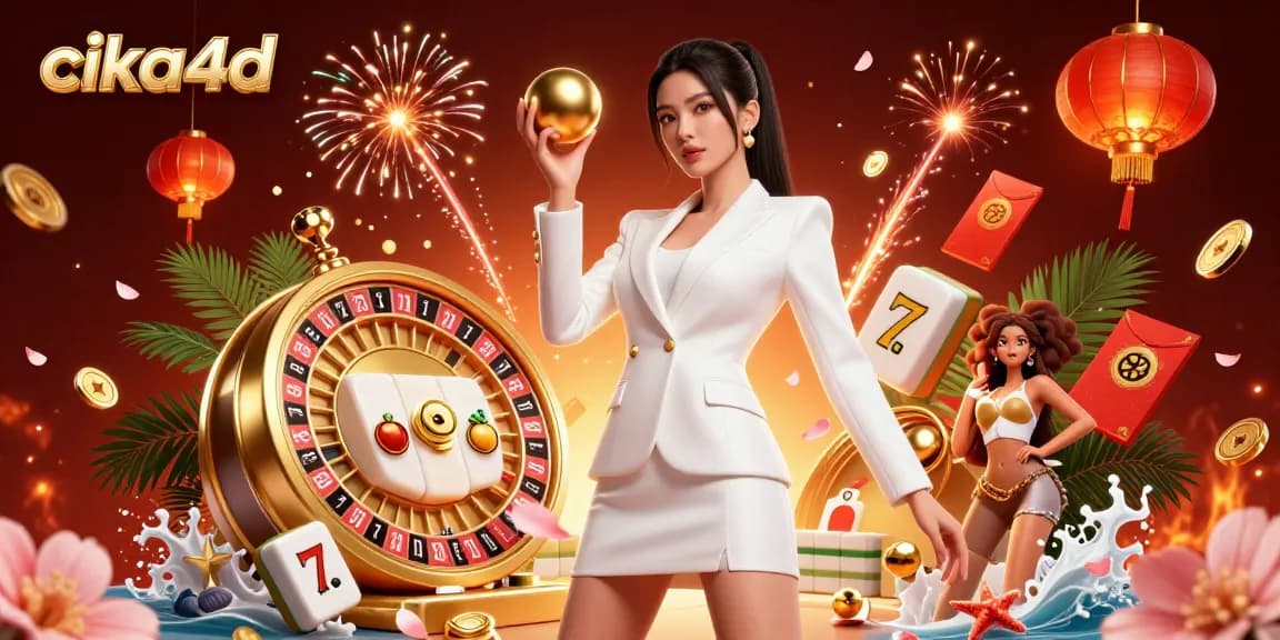 Experience the thrilling jackpot action at cika4d with vibrant casino elements and dynamic visuals.