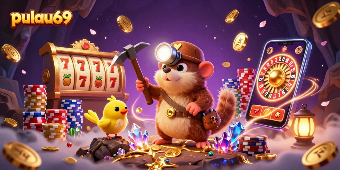 Win big with pulau69 as a treasure hunter mole explores a cave of riches!