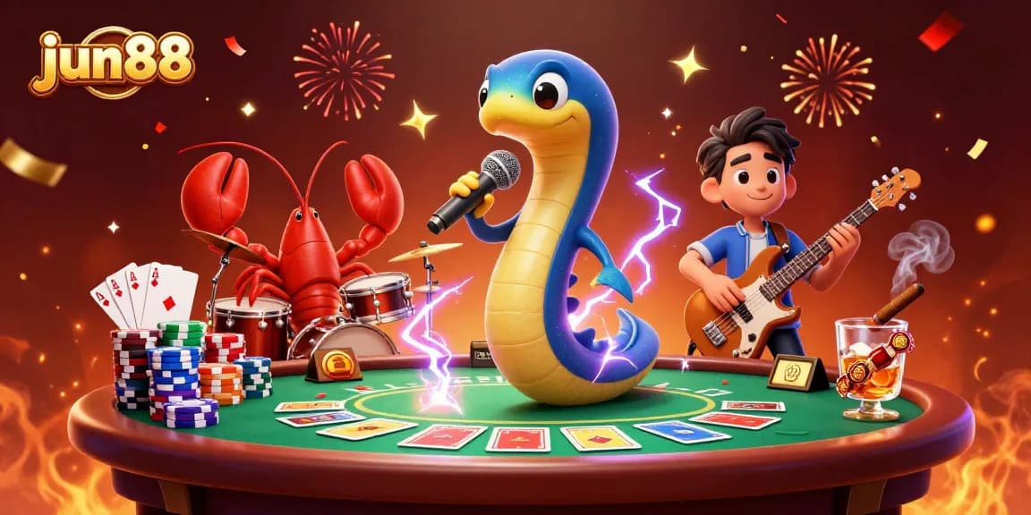 Join the excitement with jun88 as the electric eel DJ rocks the underwater casino stage!