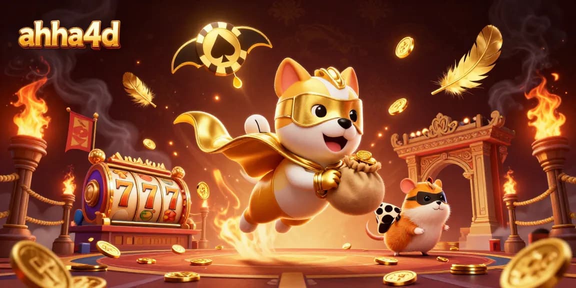 Pemain ahha4d meraih kemenangan besar saat bermain slot online dengan karakter kartun berokap emas dan uang koin bertebaran.