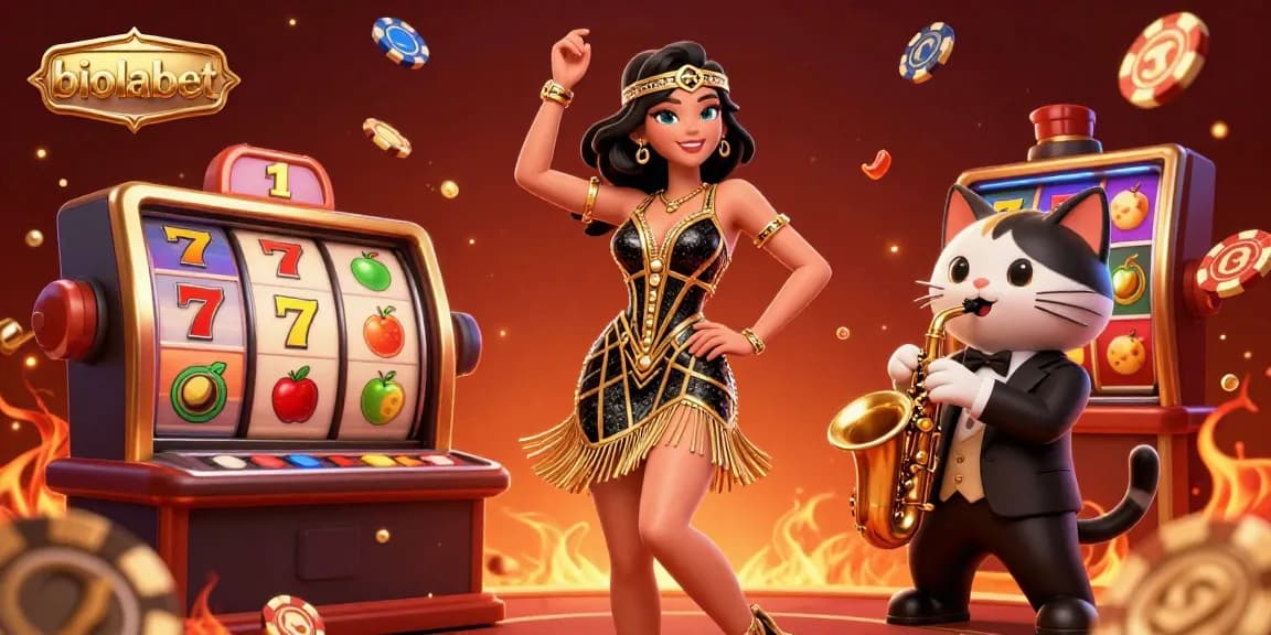 Ikuti permainan mendebarkan di biolabet dengan mesin slot yang penuh warna dan suasana kasino yang meriah.