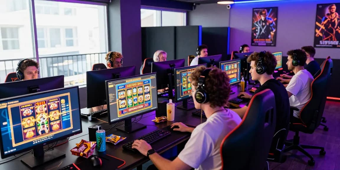 Exciting gaming scene showcasing players enjoying deposit pulsa tanpa potongan in a vibrant gaming lounge.