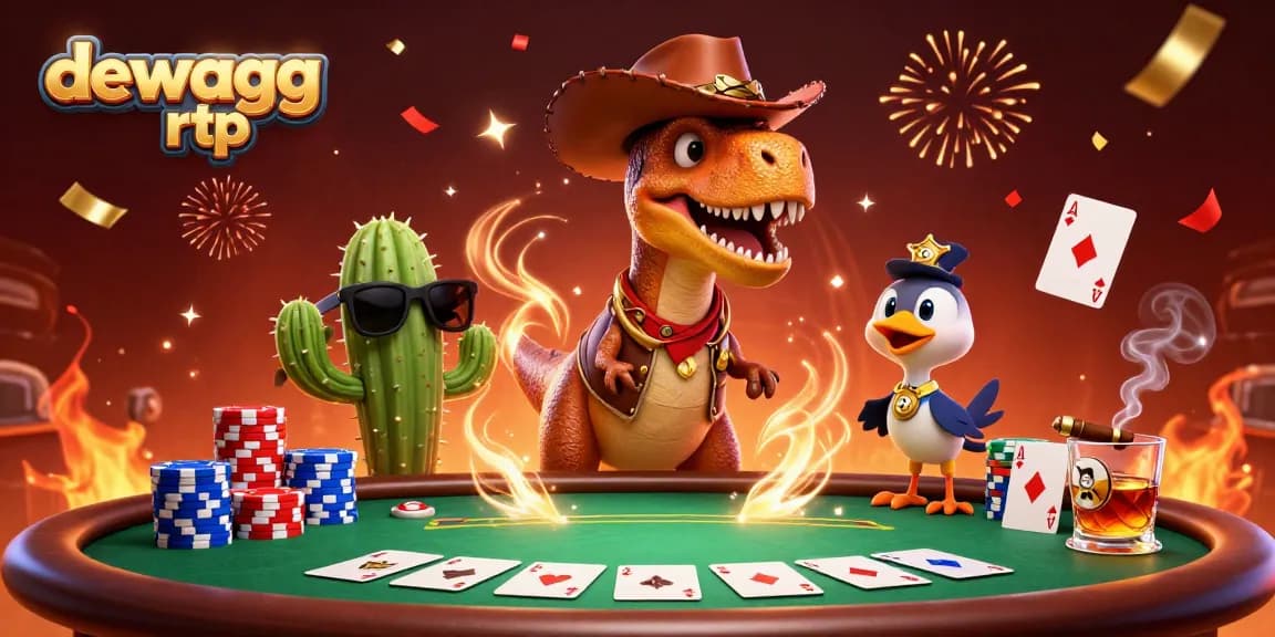 Experience the thrill of dewagg rtp with a vibrant 3D casino scene featuring unique characters and dynamic gaming elements.