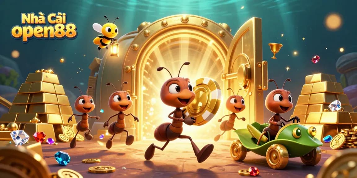 Engage with Nhà cái open88 in a high-stakes 3D heist scenario filled with golden treasures.