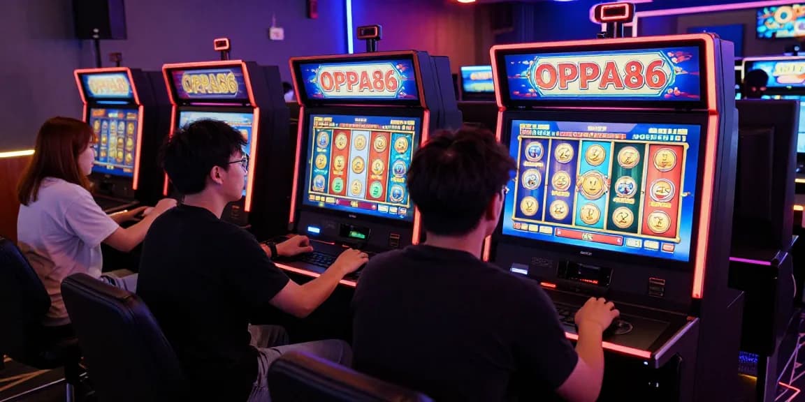 Exciting gaming moment at OPPA86 link platform showcasing vibrant slot games.