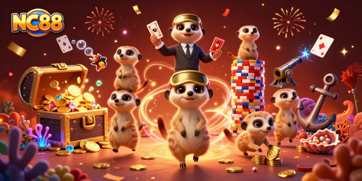 Engage with NC88's thrilling casino gaming through dynamic meerkat characters in a rewarding adventure.
