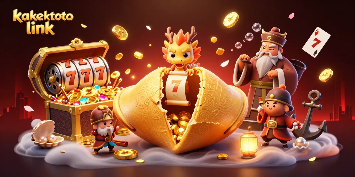 Engage with kakektoto link in this vibrant 3D scene featuring a golden fortune, dynamic casino elements, and thrilling action.
