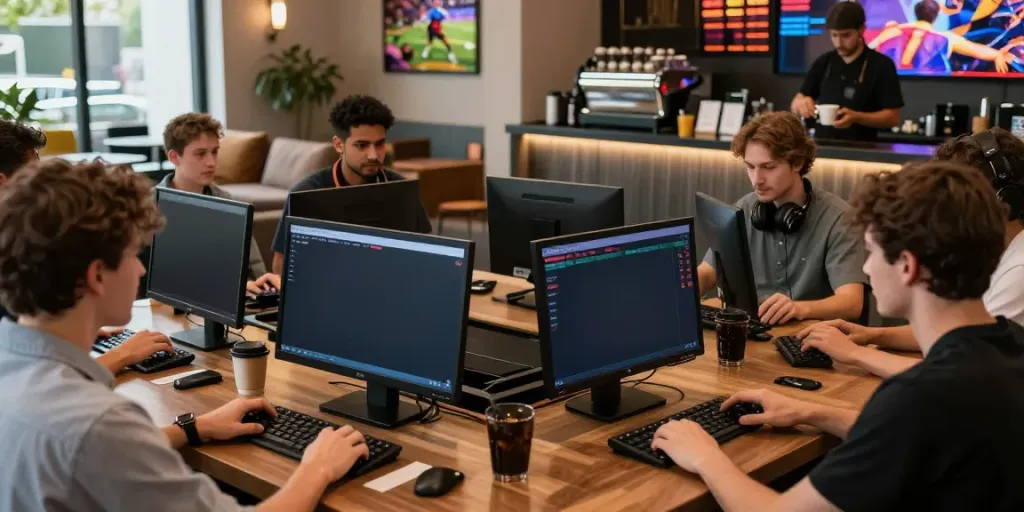Engaging sports betting scene to visit this page for online gaming adventure.
