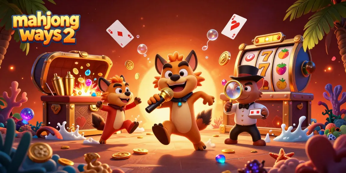 Experience the excitement of Mahjong Ways 2 with engaging 3D characters, slot elements, and vibrant casino scenes.