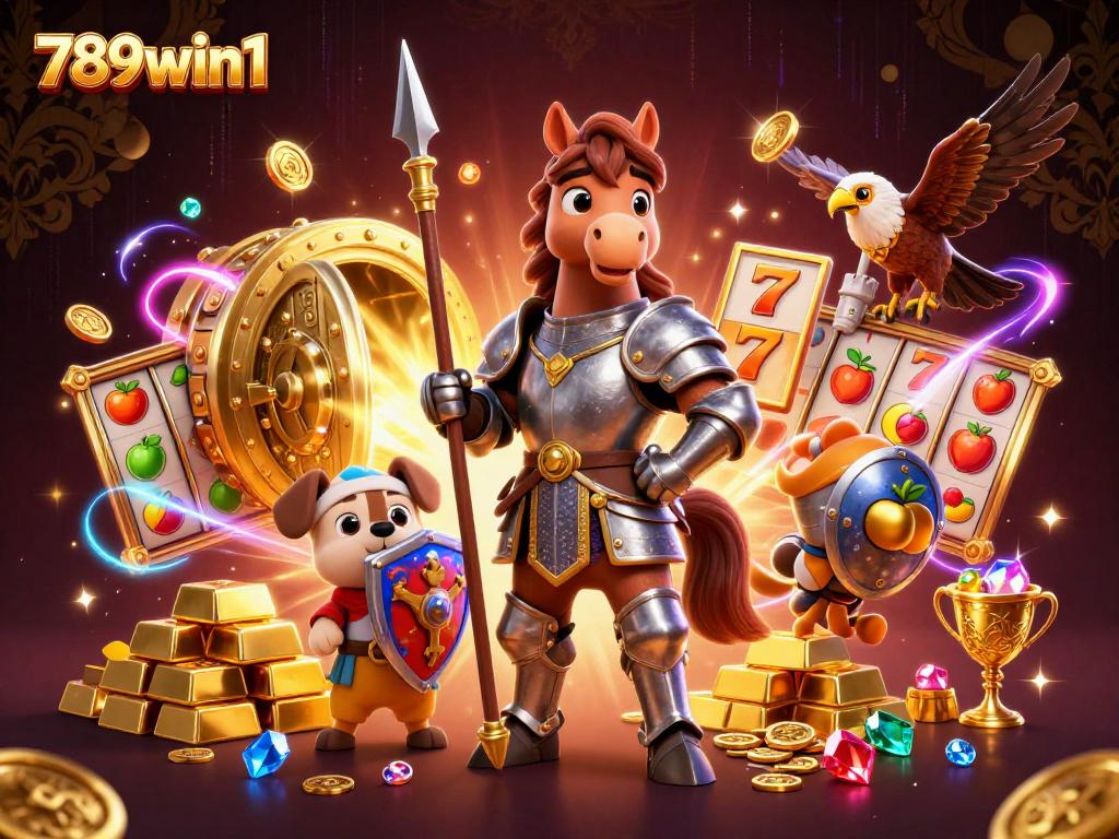 Enjoy exciting gameplay at 789win1 with medieval characters and dazzling casino elements