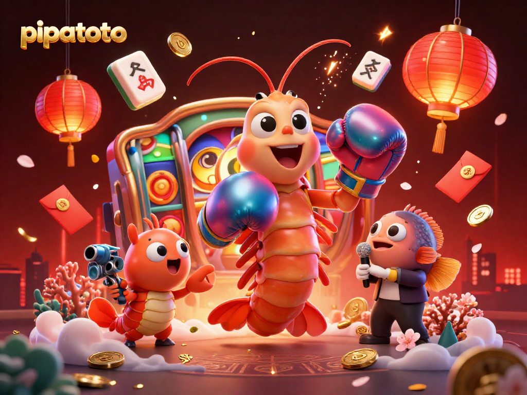 Pipatoto showcases thrilling casino vibes with vibrant characters in a dynamic 3D illustration.