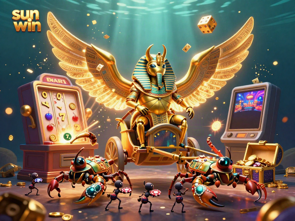 Experience the thrilling jackpot excitement of sun win with a vibrant casino scene featuring dazzling characters and game elements.