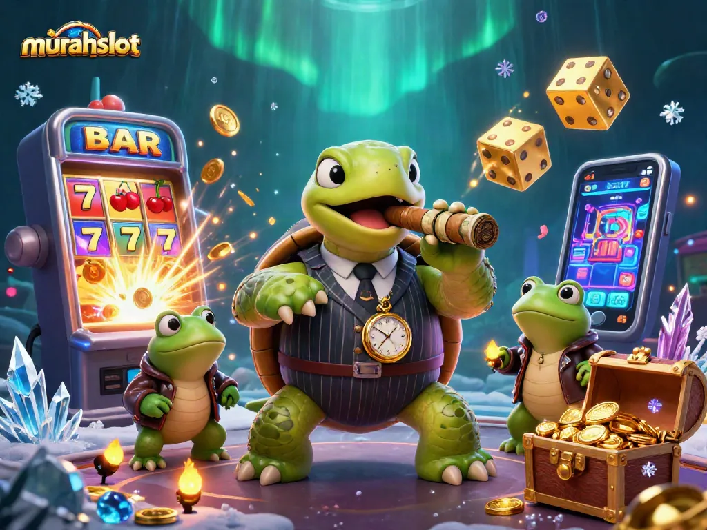 Menang di murahslot dengan slot mesin 3D dan suasana kasino yang meriah.