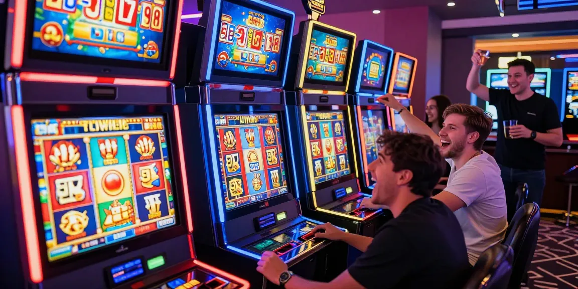 Penggemar slot88 bermain di mesin slot dengan kegembiraan, menunggu jackpot besar.