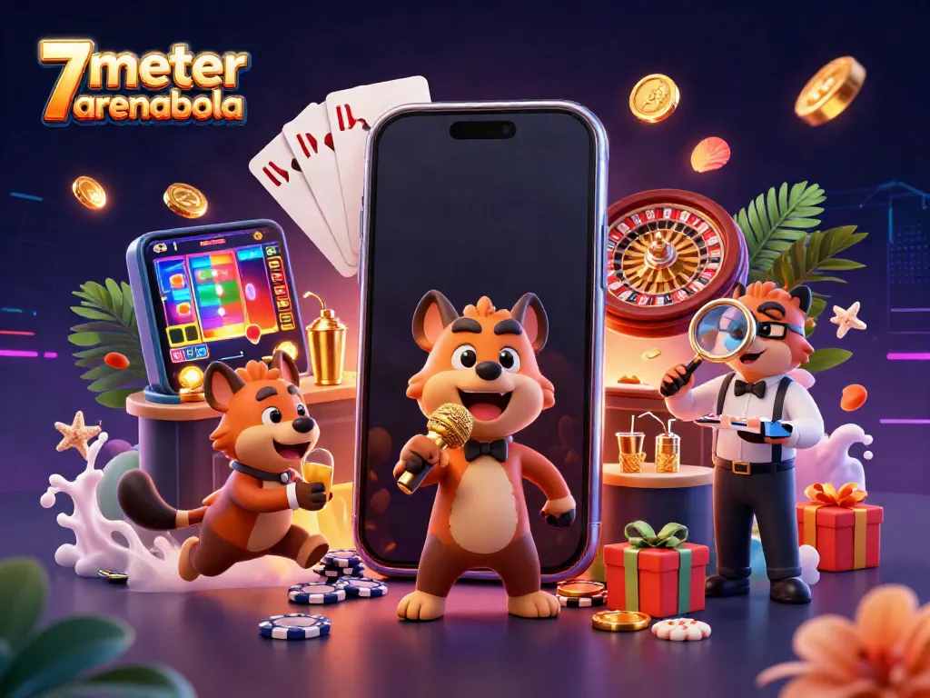 Engaging scene from 7meter arenabola sports betting casino featuring hyenas enjoying games.