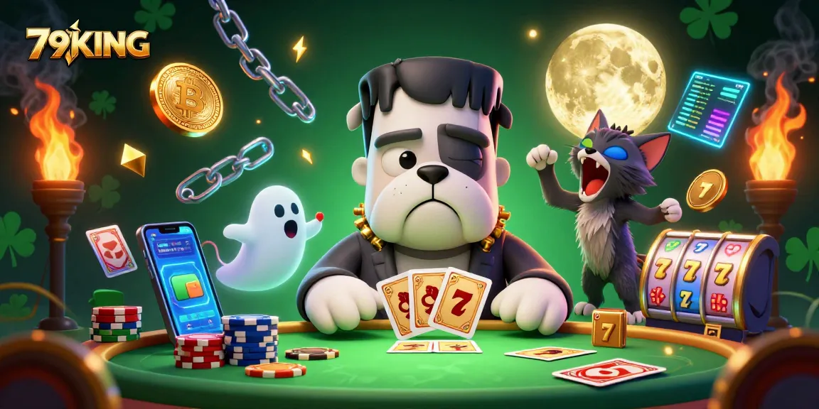 79KING showcases a thrilling casino scene with cartoon characters and crypto coins at play.