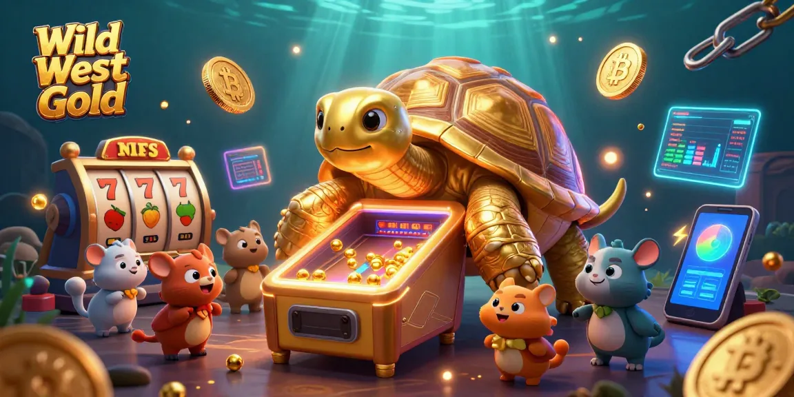 Spin to win with Wild West Gold in an engaging, vibrant 3D casino scene filled with excitement.
