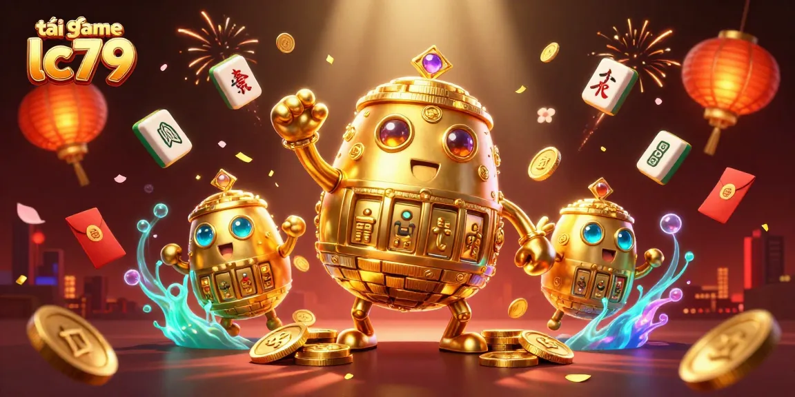 Chơi game slot tại LC79 cùng golem vàng và biểu tượng may mắn, tải game lc79 ngay hôm nay!