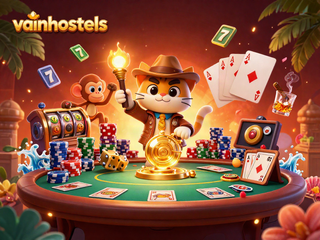 Engage with the thrilling world of vainhostels in this vibrant, dynamic casino scene
