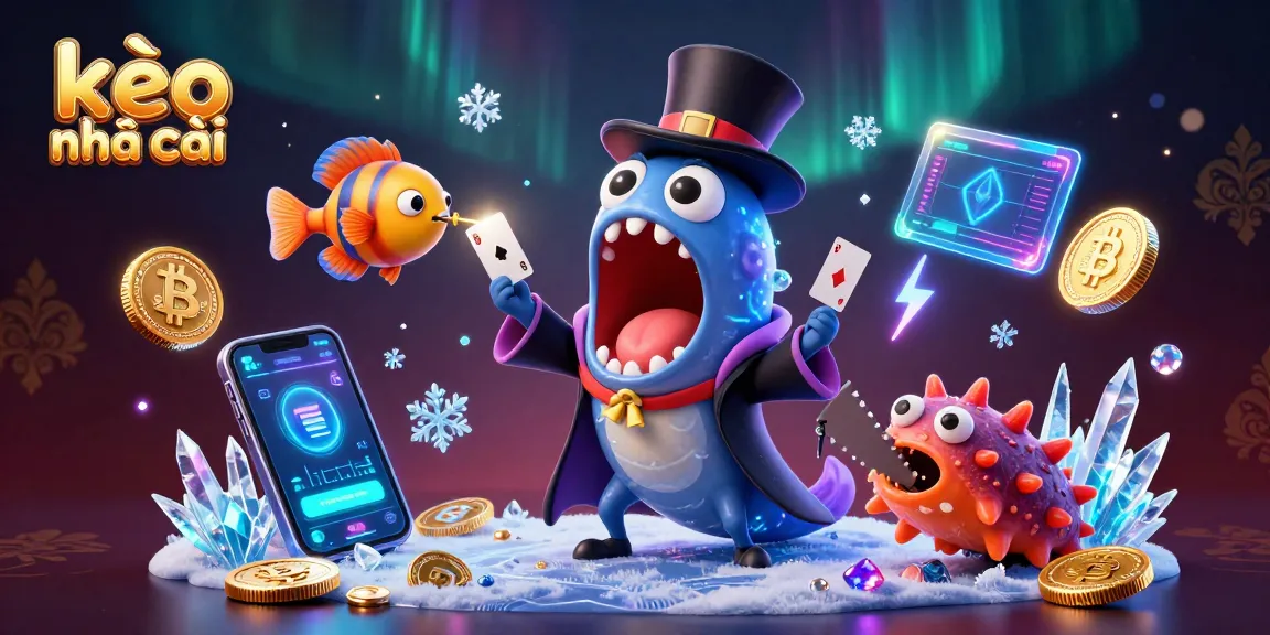 Explore kèo nhà cái with a bioluminescent eel performing magic tricks in a dazzling underwater scene.