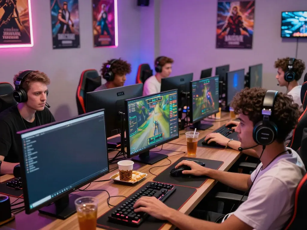 Online gaming community showcasing A80 players immersed in a multiplayer game.