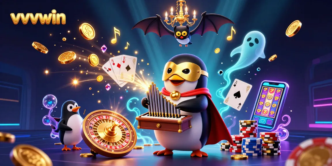 Experience thrilling gambling at vvvwin with a colorful 3D casino scene bursting with action and rewards.