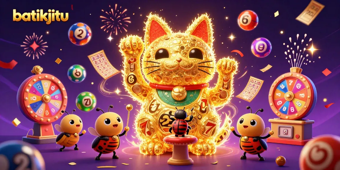 Batikjitu menampilkan ilustrasi kasino animasi 3D dengan karakter kucing keberuntungan dan elemen perjudian dinamis.