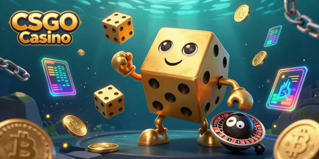 Engage in thrilling gameplay at CSGO Casino with dynamic characters and vibrant gambling elements.