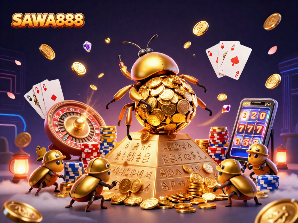 Experience top-tier gaming excitement at SAWA888, where golden coins and vibrant gems create winning opportunities.
