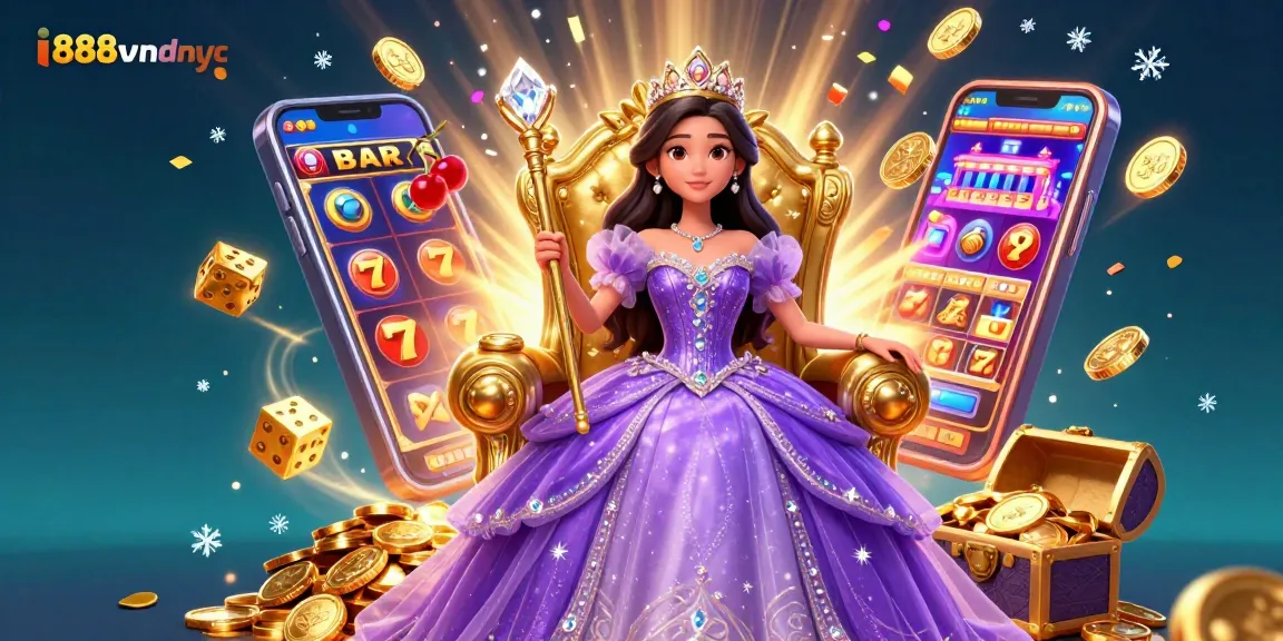 Experience the excitement of winning at 888vndnyc with a dazzling casino scene showcasing adventures and jackpots.