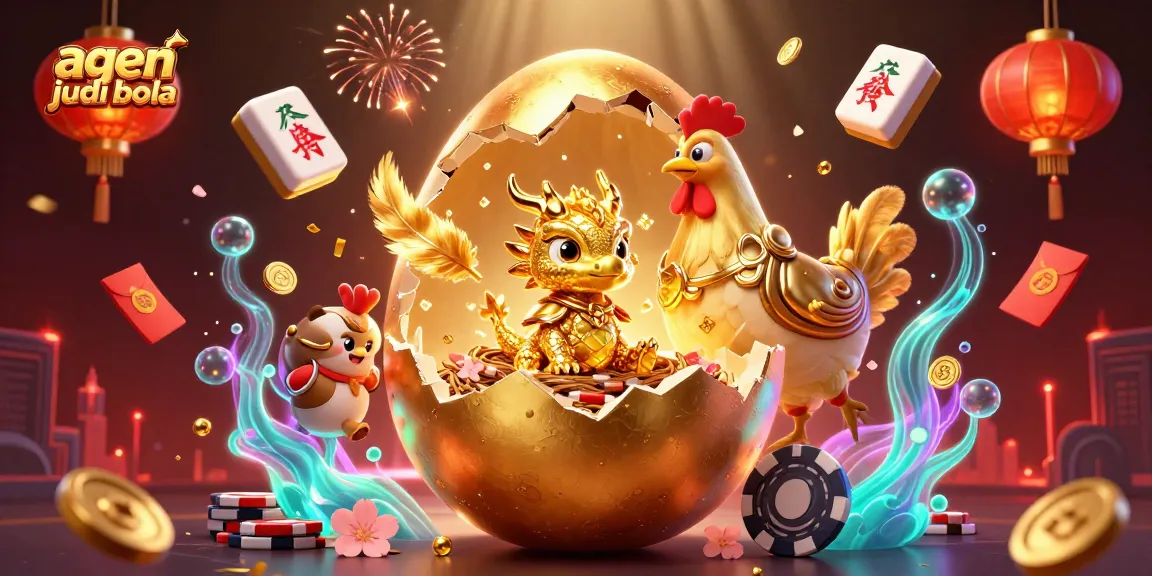 Win big with agen judi bola in a vibrant casino scene featuring golden elements and dragon treasures.