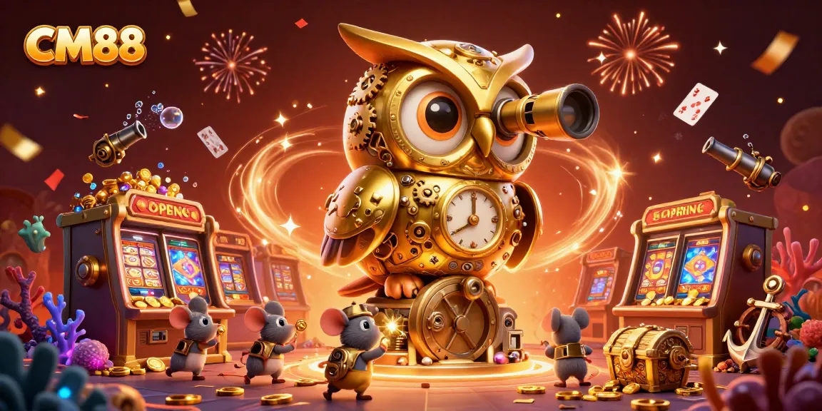 Experience thrill at CM88 with stunning illustrations of a vibrant casino scene.