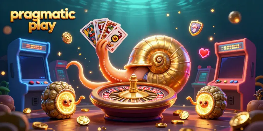 Play thrilling slots with Pragmatic Play's stunning giant nautilus and glowing characters.