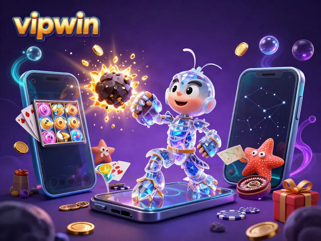 Engage with vipwin's thrilling casino action featuring animated characters in a vibrant gaming scene.