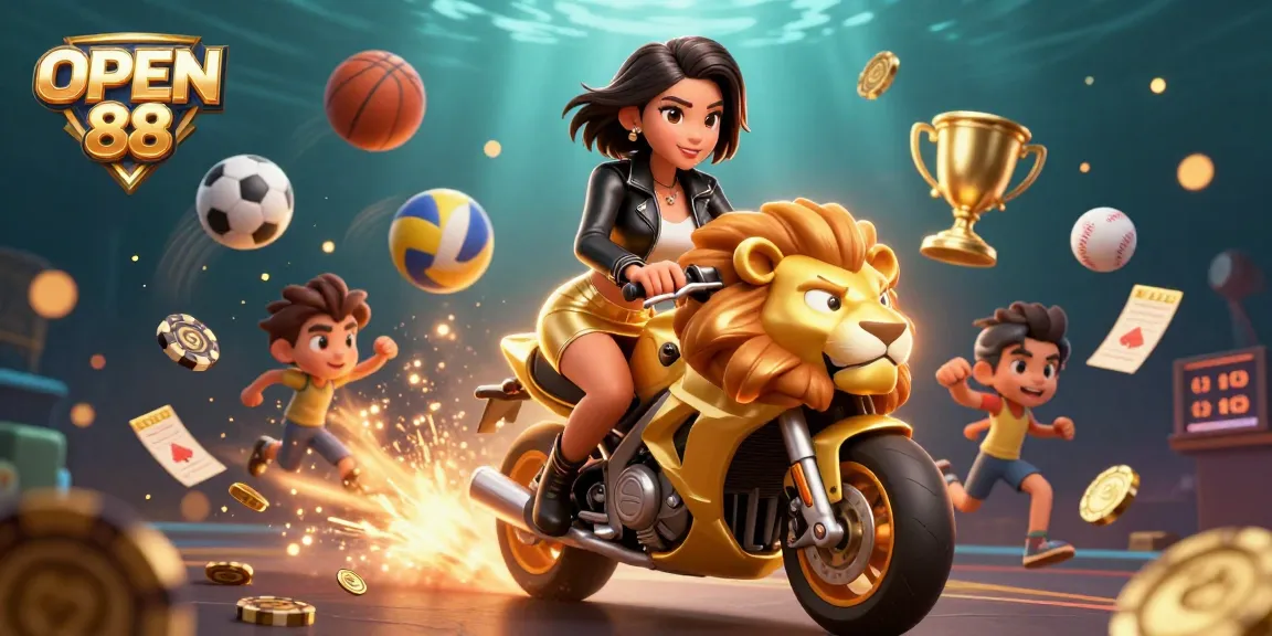 Experience thrilling action at OPEN 88 with glamorous gaming scenes and explosive visuals.