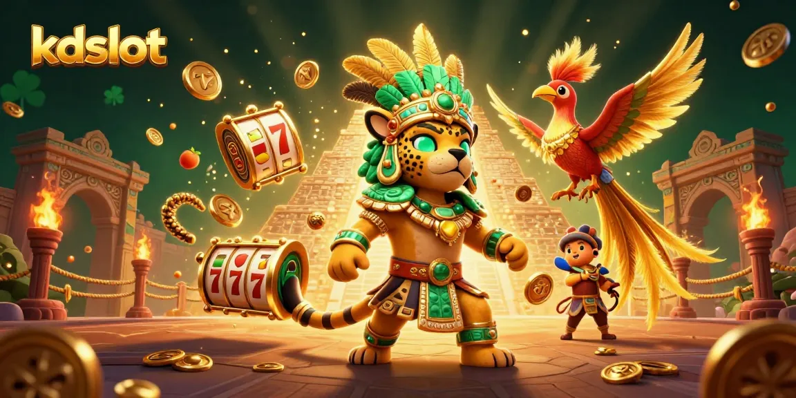 Play thrilling slots at kdslot with vibrant visuals of jackpots and exciting game elements.