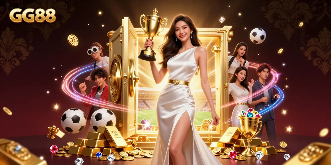 Win big with GG88 at a dynamic casino scene showcasing sports betting excitement.