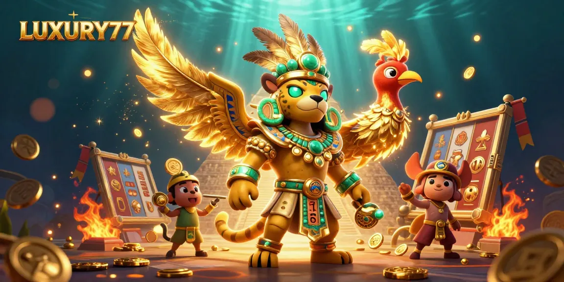 Experience the thrill of LUXURY77 with exciting slot reels and a captivating Mayan theme.