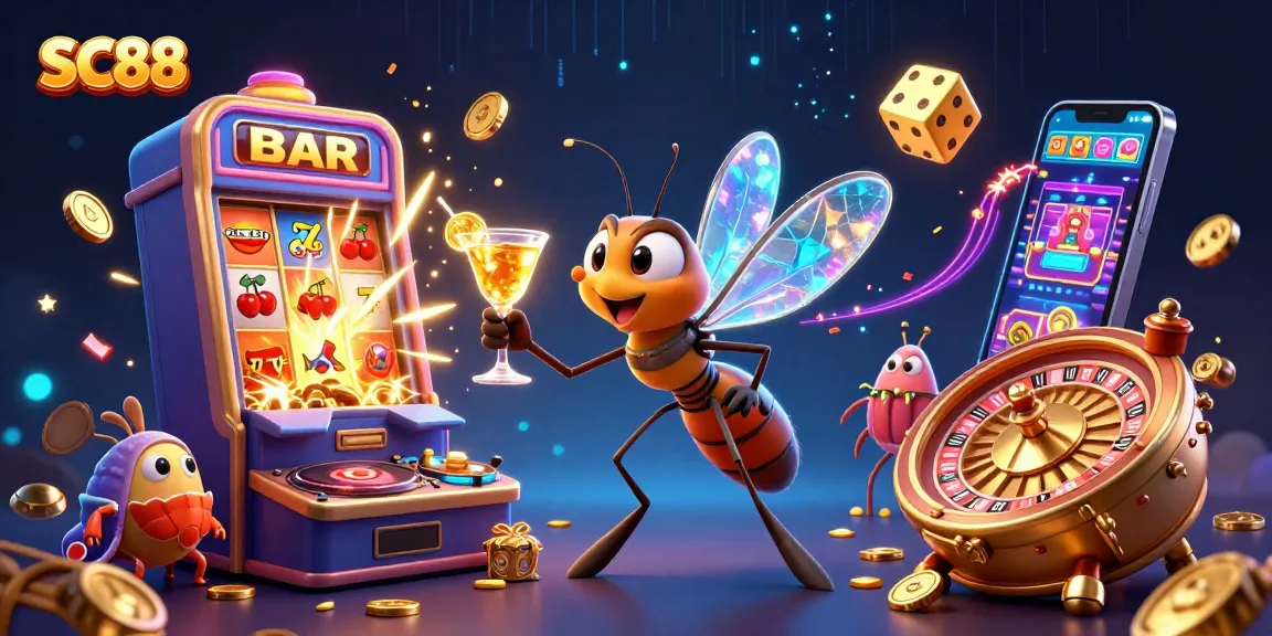 SC88 casino experience featuring a mascot, DJ, and roulette wheel amidst a jackpot celebration.