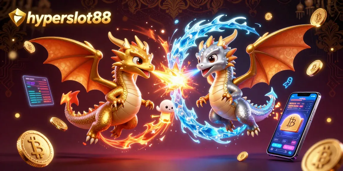 Experience gameplay with hyperslot88 featuring fiery dragons and vibrant crypto elements for exciting wins.