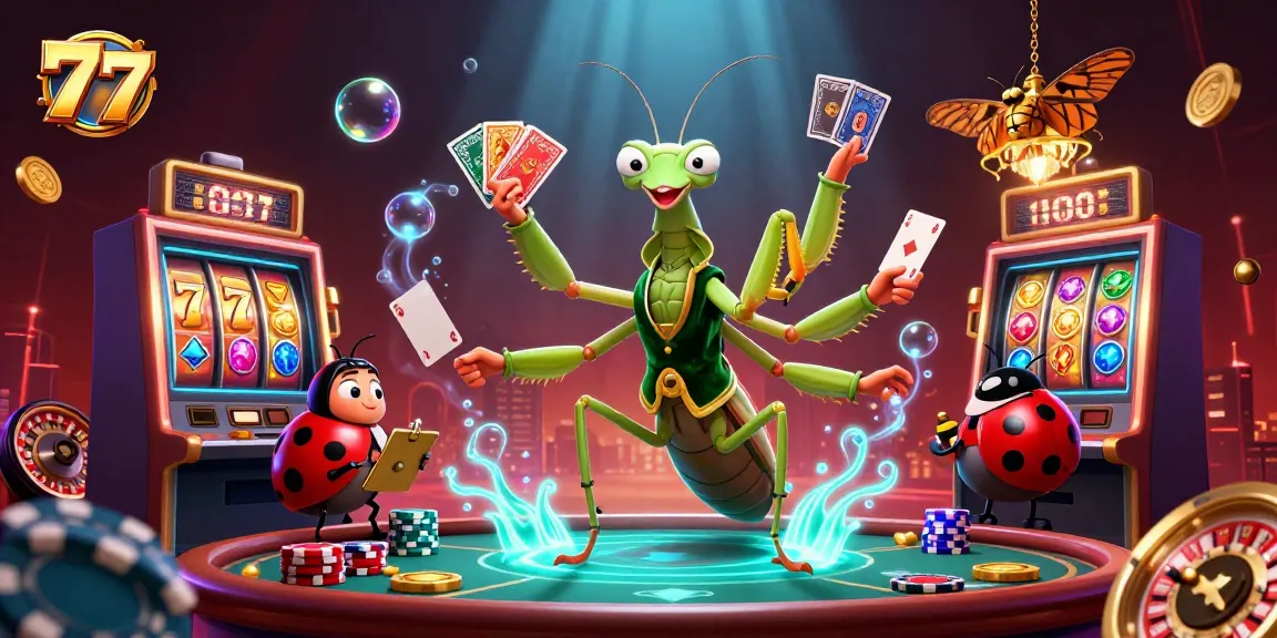 Experience thrilling wins with 777-themed casino illustration featuring vibrant characters in action.