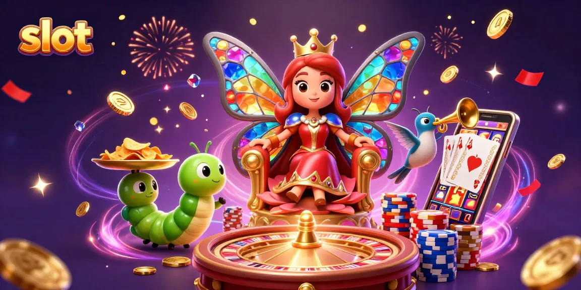 Putar slot dengan simbol keberuntungan dan jackpot dalam ilustrasi kasino yang memukau.