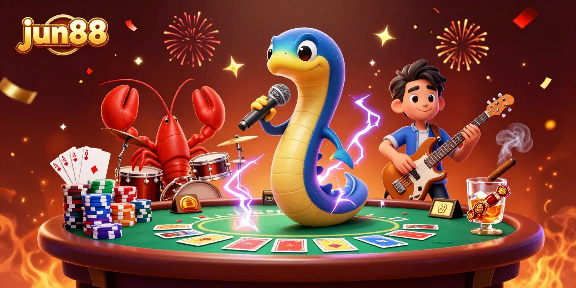 Join the excitement with jun88 as the electric eel DJ rocks the underwater casino stage!
